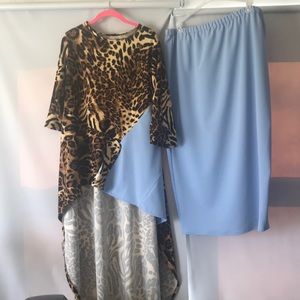 RESERVED🔴Handmade Leopard/blue outfit